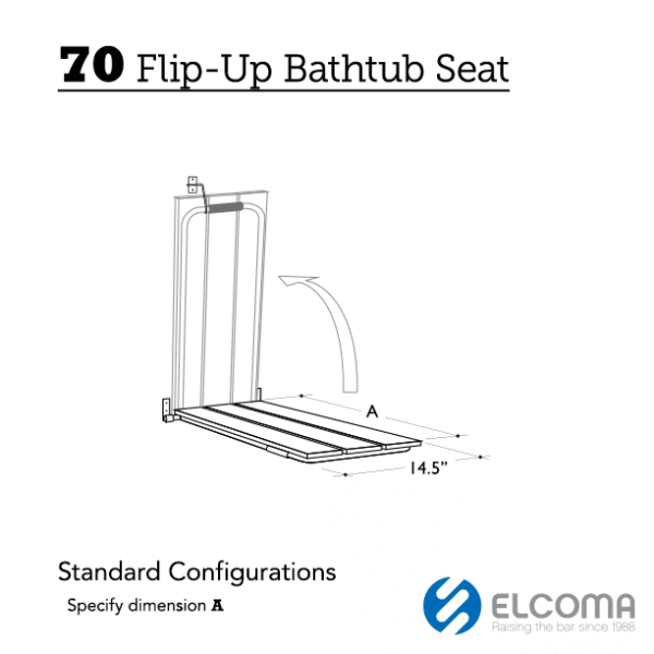 70 Flip Up Bathtub Seat